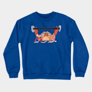 workout crab Crewneck Sweatshirt